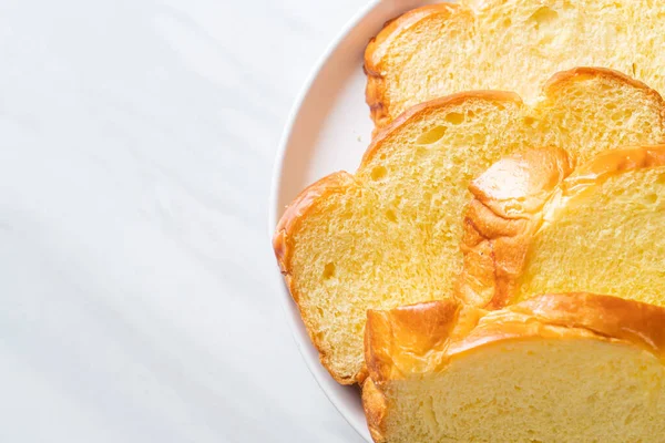 Pão Batata Doce Com Café Café Manhã — Fotografia de Stock