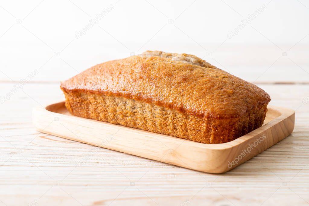 Homemade banana bread  or  banana cake sliced