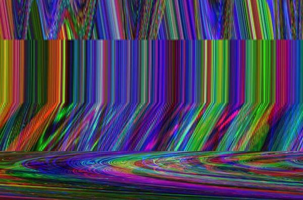 Glitch universum achtergrond. Oude Tv scherm fout. Digitale pixel ruis abstract ontwerp. Foto glitch. Televisiesignaal mislukken. Technisch probleem grunge achtergrond. Kleurrijke lawaai. Gebroken videogame. — Stockfoto