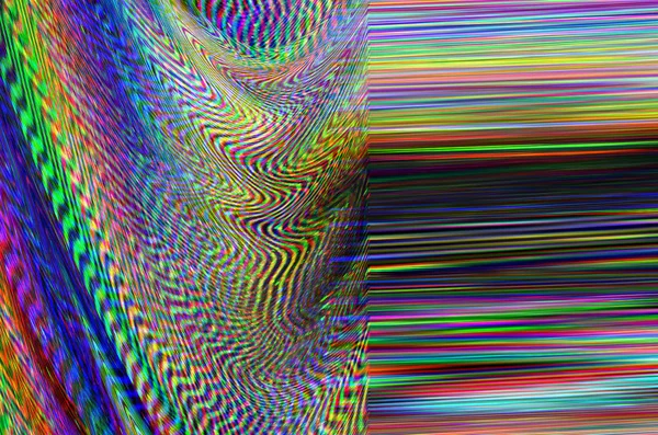 Glitch universo fundo. Erro na tela da TV antiga. Design abstrato de ruído de pixel digital. Falha fotográfica. O sinal da televisão falha. Problema técnico grunge papel de parede. Ruído colorido.Jogo de vídeo quebrado . — Fotografia de Stock