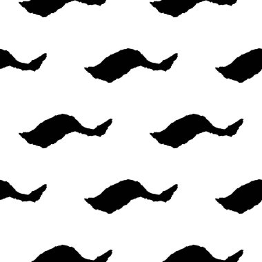 Vektör Dikişsiz desen fırça çizgileri ve dalga. Beyaz arka planda siyah renk. El grange doku hat boyalı. Geometrik diagonal elemanları mürekkep. Moda modern tarzı. Tekrar baskı kumaş için