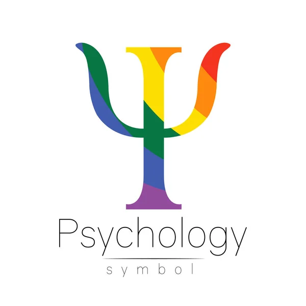 Psicologia vetorial símbolo LGBTQA. Fundo da bandeira do orgulho. Ícone para gay, lésbica, bissexual, transexual, queer e aliados pessoa. Pode ser usado para ativismo ou aconselhamento de sinais. LGBT isolado em branco. —  Vetores de Stock