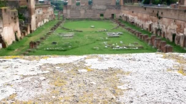 Ruinas del circo en medio del Aventino, el lugar más hermoso de Roma — Vídeos de Stock