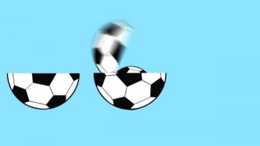 futbol topu, Dünya Futbol Şampiyonası açar bir matryoshka sanki gibi animasyon