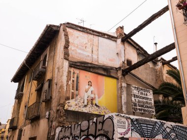 Valencia, İspanya sarayları üzerinde sokak sanatı