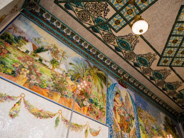 Mozaik Kuzey Tren istasyonunda Valencia, İspanya