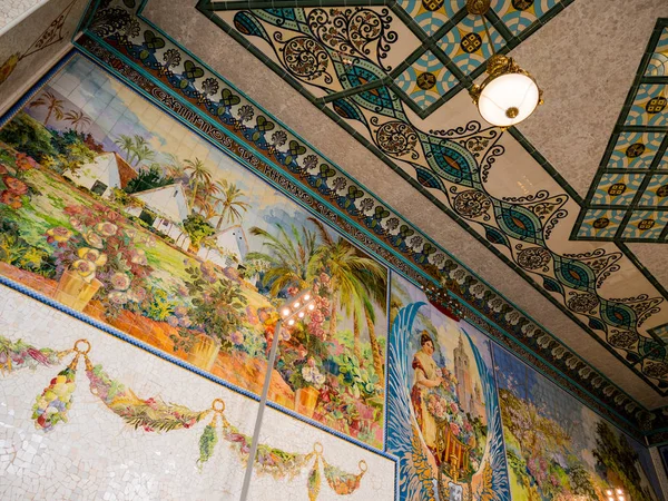 Mozaik Kuzey Tren istasyonunda Valencia, İspanya