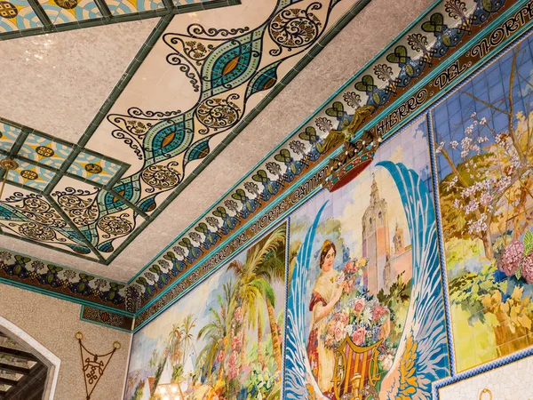 Mozaik Kuzey Tren istasyonunda Valencia, İspanya