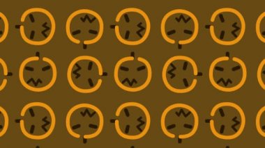 Cadılar Bayramı Balkabağı mutfak Tv yayınları için animasyonlu desen arka plan