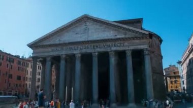 Hyperlapse üzerinde Panteon Roma, İtalya