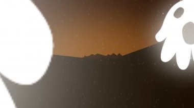 korkutucu Kabak, mutlu Cadılar Bayramı logosu animasyon