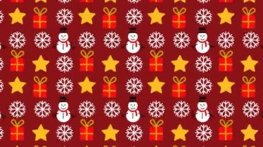 Christmas simgeleri Noel dönemi için ideal ile animasyonlu desen