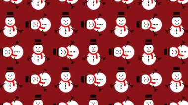 kardan adam Noel sezonu için ideal ile animasyonlu desen