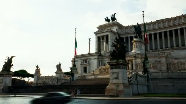 Hiperlapso en Piazza Venezia, Roma — Vídeos de Stock