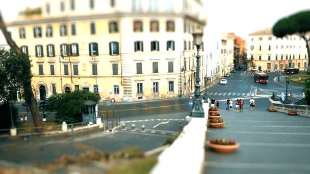Tilt shift na Piazza Venezia, Rome — Wideo stockowe