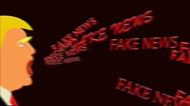 animasyon ABD'nin sahte haber söyleyen Başkan