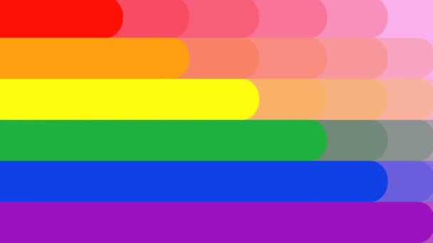 Bandera del arco iris se forma, material de archivo ideal para representar el amor y la igualdad de género — Vídeos de Stock