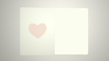 Valentine Tema kapağı, Sevgililer günü için ideal film aşık çiftler için açılır animasyonlu mektup