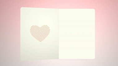 Valentine Tema kapağı, Sevgililer günü için ideal film aşık çiftler için açılır animasyonlu mektup