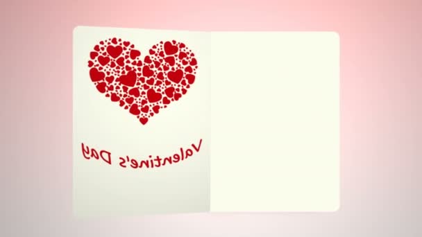 Carta animada que se abre con una portada de tema de San Valentín, material  de archivo ideal para el Día de San Valentín para parejas enamoradas —  Vídeo de stock © haraldpizzinini #236341296