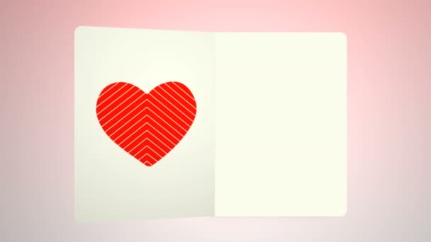Carta animada que se abre con una portada de tema de San Valentín, material  de archivo ideal para el Día de San Valentín para parejas enamoradas —  Vídeo de stock © haraldpizzinini #236341296