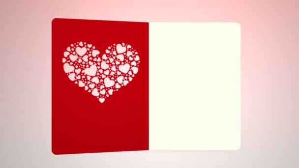 animált levelet, hogy megnyitja a Valentin téma fedezete, ideális felvételeket a Valentin-nap, a szerelmes párok