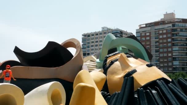 Gulliver Park in the Turia River Bed, Valência — Vídeo de Stock