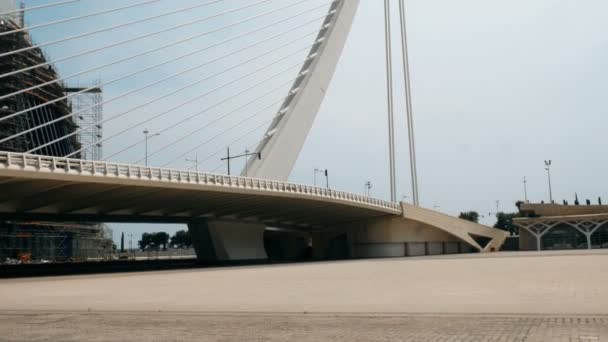 Vue de face de la ville fantastique de la science et de l'art de Valence, Espagne — Video