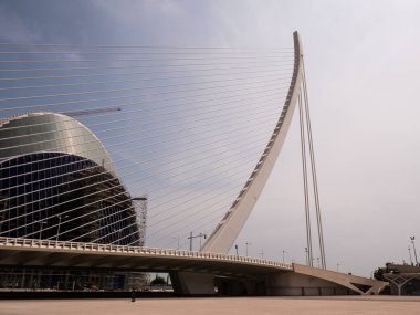 Önden görünüş muhteşem şehir bilim ve sanat Valencia, İspanya