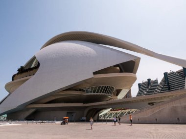Önden görünüş muhteşem şehir bilim ve sanat Valencia, İspanya