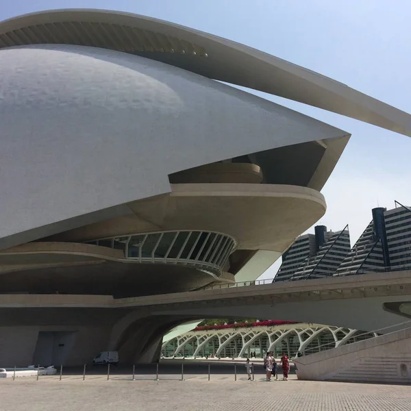 Framifrån av den fantastiska staden av vetenskap och konst av Valencia, Spanien — Stockfoto