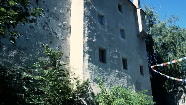 View on Brunico Castle, summer period in the Alto Adige area — Stock Video