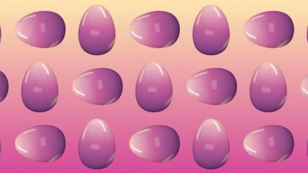 Анимированный узор, цветовая волна Пасхальные яйца, кадры идеально подходит для обоев, Пасхальный период тема — стоковое видео