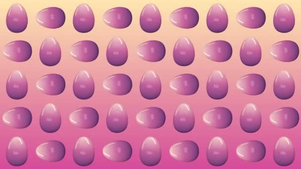 Animated pattern, color wave Easter eggs, footage ideal for wallpapers, Easter period theme — Stock Video