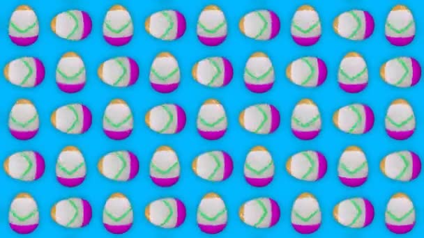 Patrón animado, huevos de Pascua, material de archivo ideal para fondos de pantalla, Tema período de Pascua — Vídeos de Stock