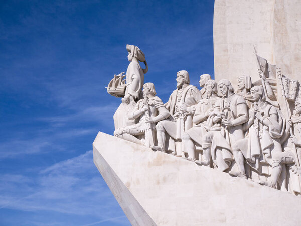 Monument to the Discoveries of the New World in Belem, Lisbon, Portugal.