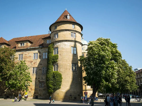 Oude kasteel Stuttgart in het centrum van Stuttgart — Stockfoto