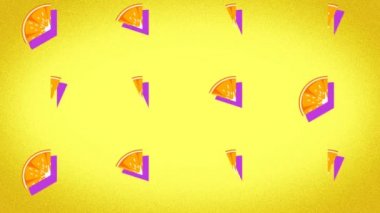 yaz, yaz meyve temsil etmek için bir portakal ideal animasyonlu desen