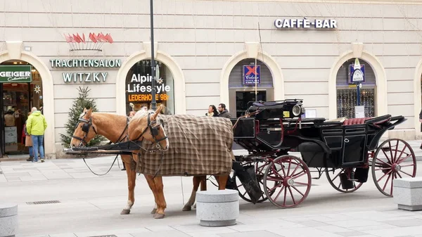 Cavalos e carruagens em Áustria — Fotografia de Stock