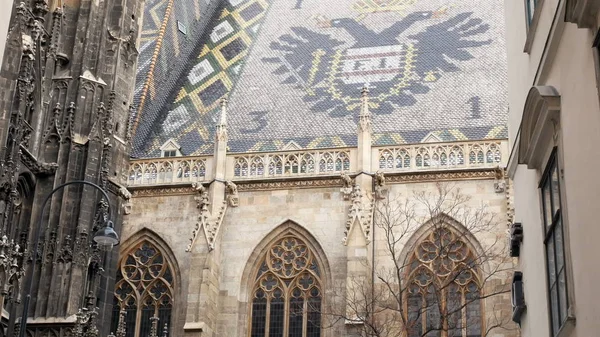 Kijk op het dak van de kathedraal van Wenen — Stockfoto