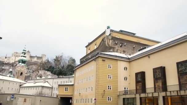 萨尔茨堡艺术节剧院，沃尔夫冈·阿马杜斯的诞生地 — 图库视频影像
