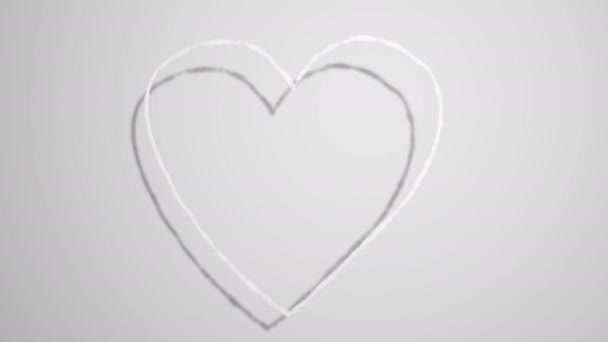 Сердце, сделанное из одушевленного пуза, идеально подходит для тем, связанных с темой аутизма — стоковое видео