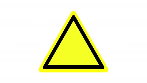 Символ предупреждения о лазерном луче, анимационный, отснятый идеально подходит для спецэффектов и пост-продакшн — стоковое видео