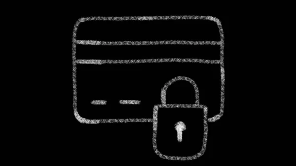 ATM security icon designed with drawing style on chalkboard, animated footage ideal for compositing and motiongrafics