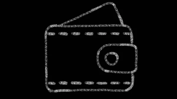 Wallet icon designed with drawing style on chalkboard, animated footage ideal for compositing and motiongrafics Royalty Free Stock Photos