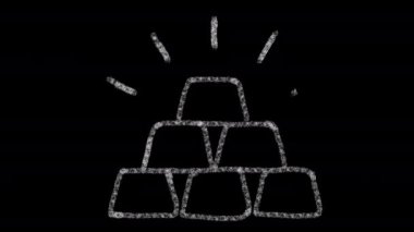 simge, karatahtaya çizim biçimi çizilmiş külçeler, birleştirme ve hareket grafikleri için ideal canlandırılmış görüntüler