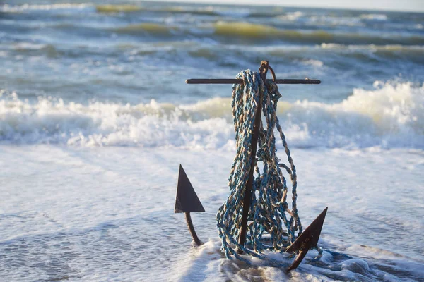 海岸沿いの海のアンカー — ストック写真