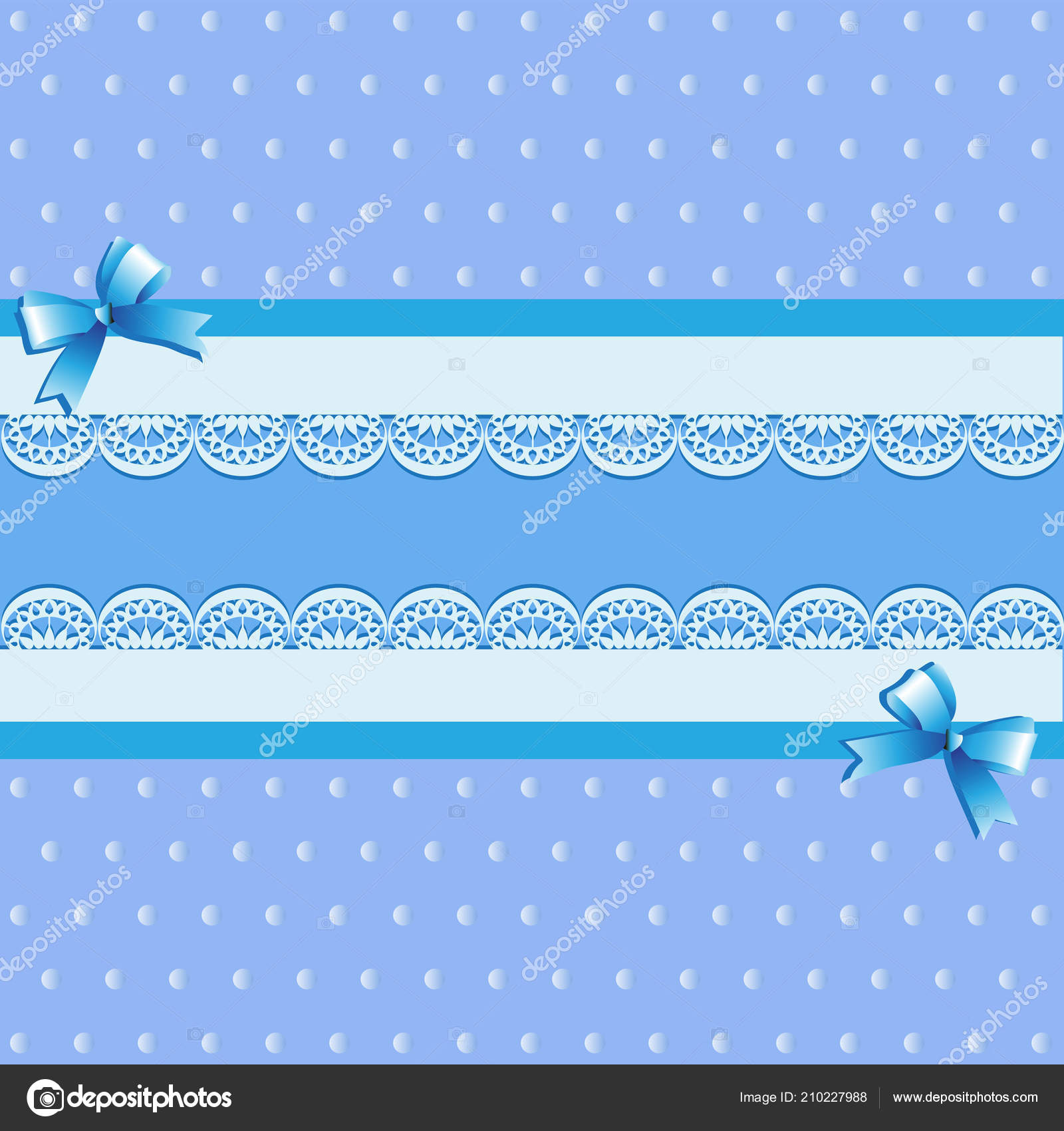 Light Blue Background Lace Bows Vintage Background Lace Border