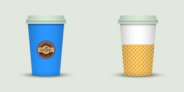 İki kahve fincanı illüstrasyon vektör 