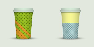 İki kahve fincanı illüstrasyon vektör 